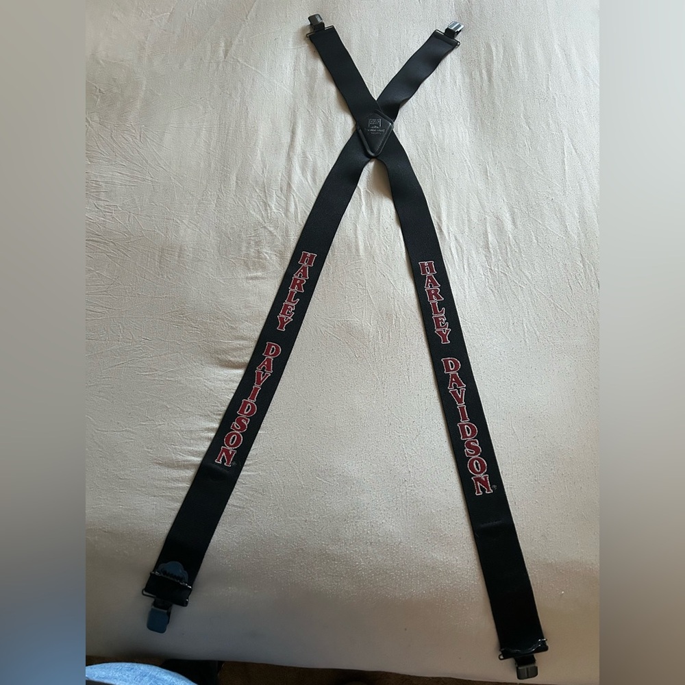 Harley Davidson suspenders, black, size XL